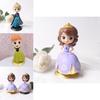 Encantadoras Miniaturas de PVC da Princesa Elsa Anna Sofia de Frozen para Crianças e Fãs