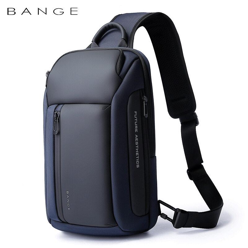 BANGE New Men Fashion Crossbody Bag Multifunction Chest Bag Large Capacity Outdoor Travel Bag