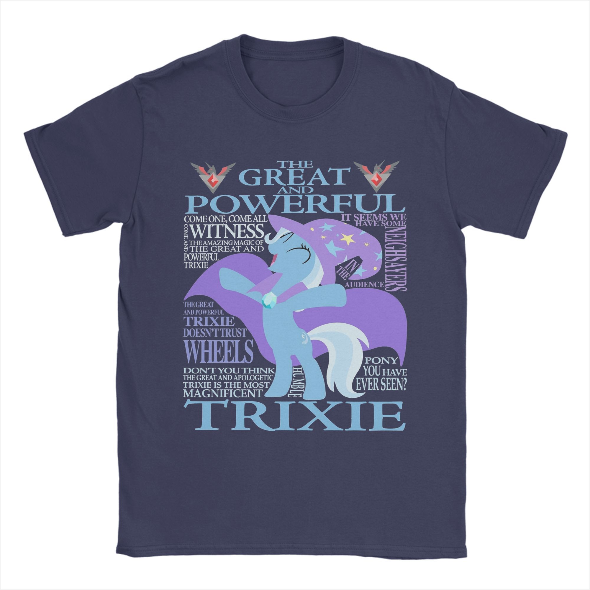 

Великая и Могучая Трикси MLP Футболка для Мужчин Женщин Модная Хлопковая Футболка Футболки с Коротким Рукавом Идея для Подарка Одежда - Я... S разноцветный