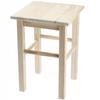 KADAX Wooden Stool Kitchen Stool Chair 43.5cm Solid Natural