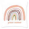 Rainbow Print Custom Cushion Cover Adult Children Personalized Name Customize Pillowcase Home Housewarming Birthday Gifts