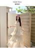 New High-end Temperament Neck Collar Suspender, Super Fairy Cake Long Dress, Thin Temperament Vacation Dress Women's Summer