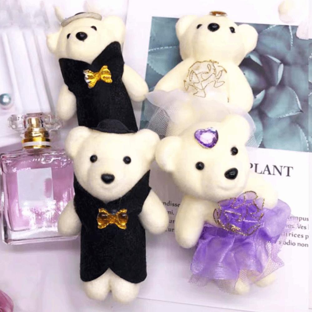 10pcs Foam Bear Bear Plush Foam Toys Couple Bear Cartoon Bouquet Doll Valentine's Day