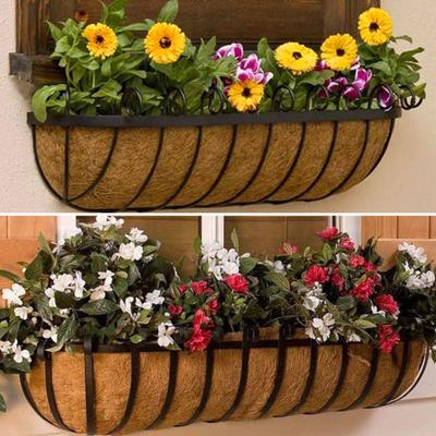 Fibre di Cocco Cocco Cesto Rivestimento Eco-friendly Scatola Facile da Rimodellare Finestra Rettangolare Fioriera Fibra Naturale Rivestimento Sostitutivo Giardino