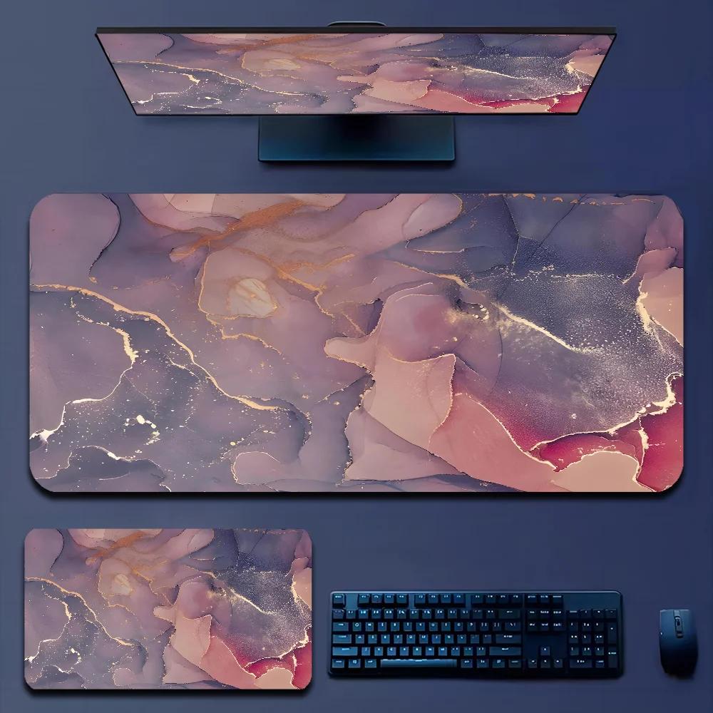 Large Fashion Marble Mouse Pad 900x400 XXL Desk Pad Rubber Gamer Mousepad Desk Mat Non-slip for Gaming Accessories Office Work
