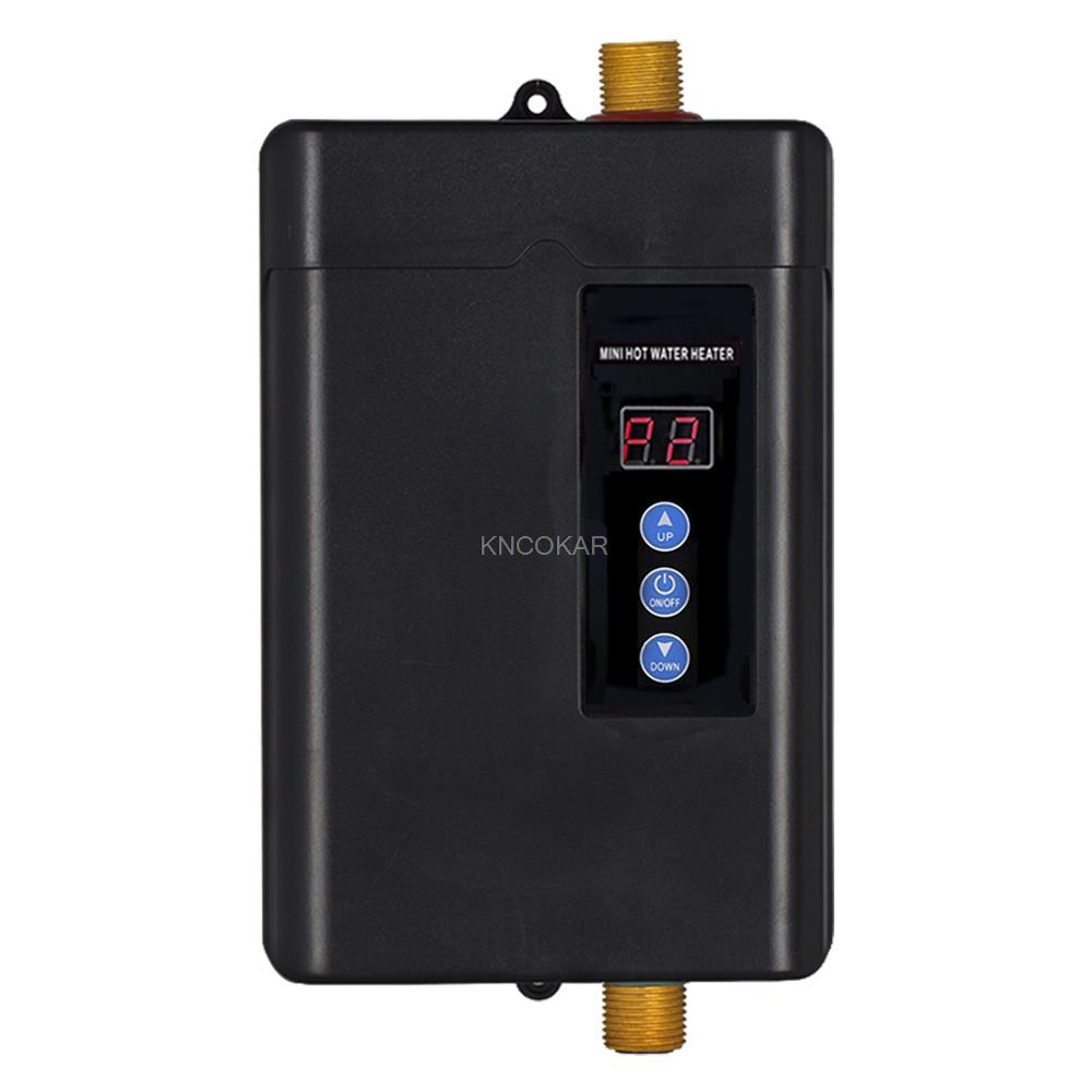 110/220V Instant Electric Water Heater Intelligent Touch Heating Fast 3 Seconds Hot Shower with Temperature Display 4000W