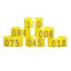 100 Piezas Diámetro Interior 2.0cm Plástico Tipo Abierto Hebilla Pollo Pato Ganso 5 Colores Anillo de Pie Digital Equipo de Avicultura