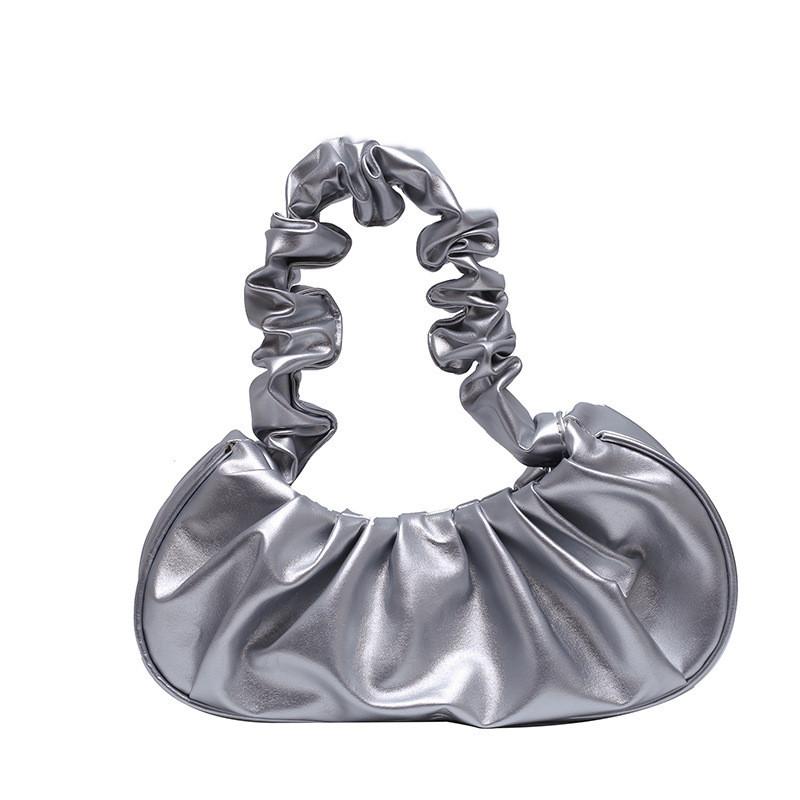Stylish Korean Cloud Purse 2022 Pu Wrinkled Bag For Women Casual Shoulder