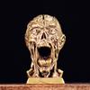 Vintage Brass Zombie Statue Horror Skull Mage Ghost Sculpture Death Reaper Figurine Prank Decoration Desktop Ornament Home Decor
