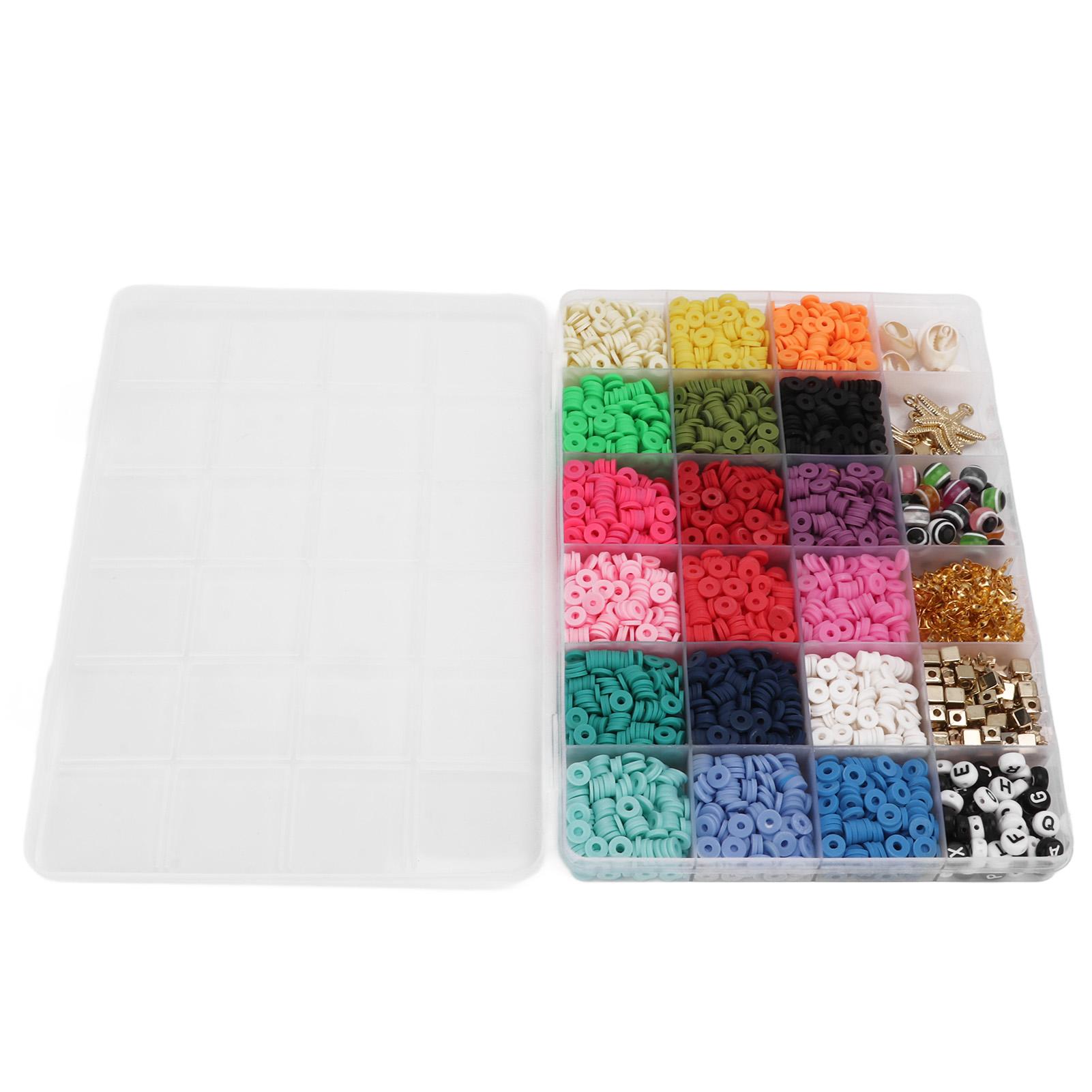 

3909 Pcs Polymer Clay Beads 18 Colors 250 Letter Beads DIY String Hole Beads Colorful Soft Ceramic