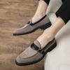 Męskie buty Leafers Monk Shoes Formalne biznesowe codzienne skórzane buty Brązowy smoking Ślubne marynarki Buty siodłowe Oversized