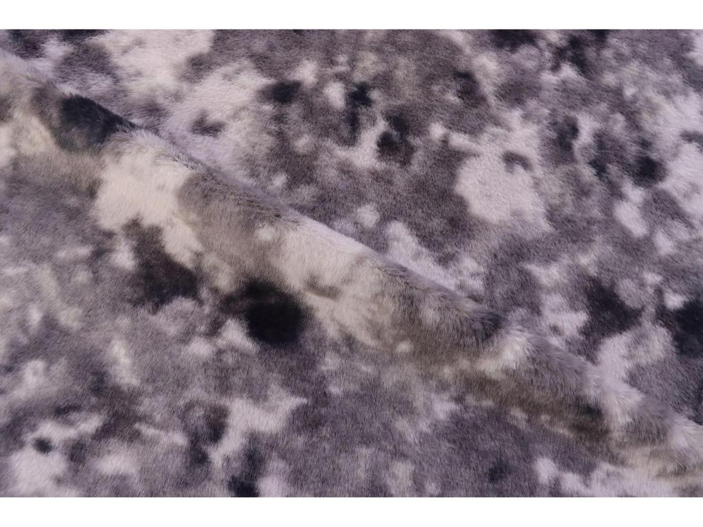 Tecido de pelo de coelho de imitação de veludo tingido com gradiente de arco-íris com cores de fantasia