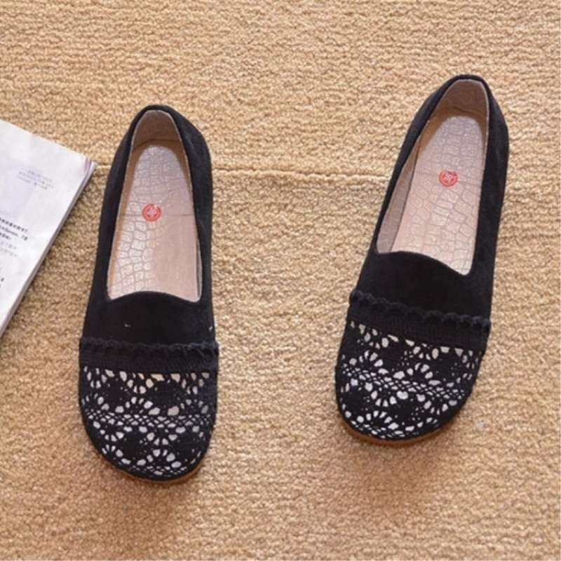 2025 Summer Mesh Shoes Breathable Mesh Sandals Old North Cloth Shoes Pregnant Women Soft-soled Doudou Shoes Flat Single Shoes Women's Shoes