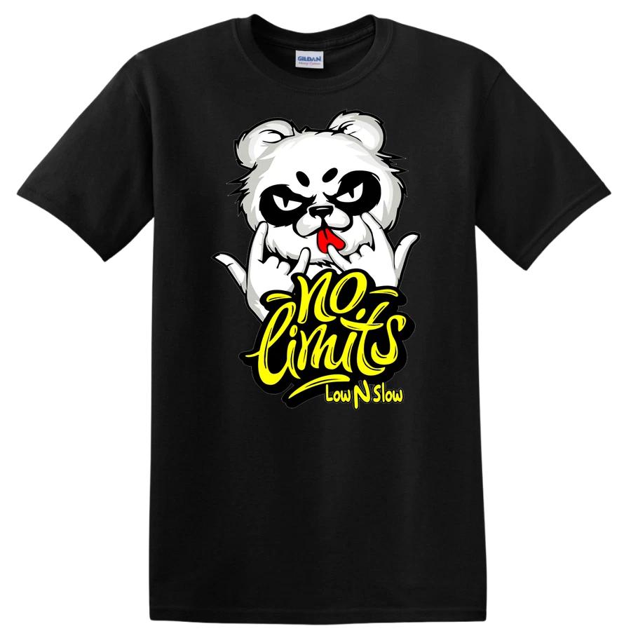 No Limits Panda Graphic T Shirt w/ Funny Low N Slow Tee for Car Enthusiasts M