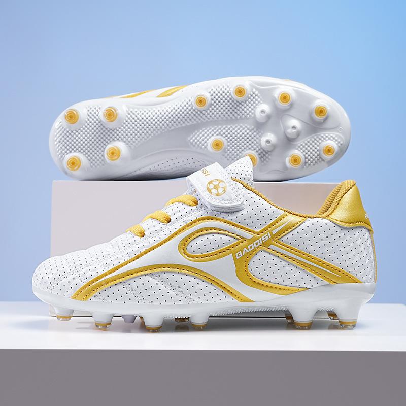 

2025 summer new Velcro football shoes children s men s and women s long nails broken nails primary school students stomatal sneakers 28-39 28