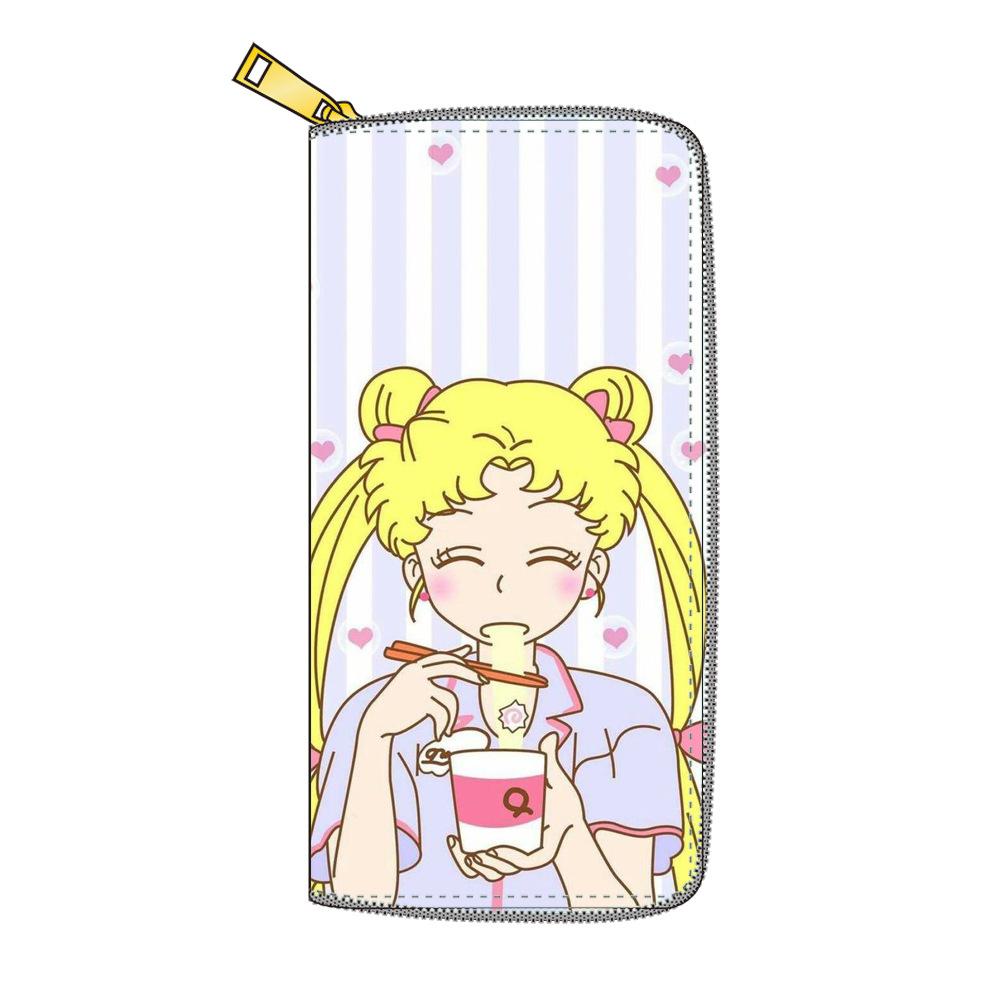 Animation Peripheral Two-dimensional Beautiful Girl Long Zipper Wallet, Wallet Clutch