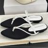 Fashion Pointed Toe Open Toe Comfortable Women Flip Flops Narrow Strap Clamp The Foot Roman Sandals Summer Fashion Vacation Beach Shoes