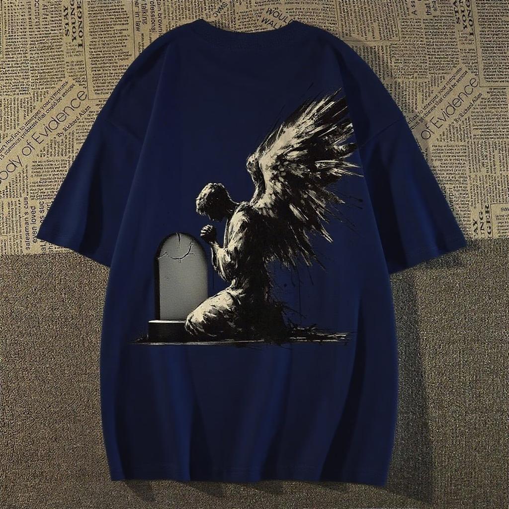 2025 American Devil Style Printed Short-sleeved Summer Casual Fashion Top Crew Neck Cotton Cool Breathable T-shirt