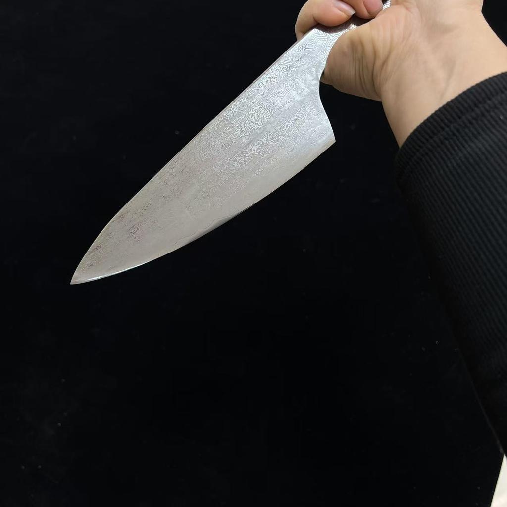 6.7 Inch Chef Knife BG42 Aviation Special Steel Core Damascus Steel Blade Cleaver Handmade Forged Kitchen Knives Rust-resistant
