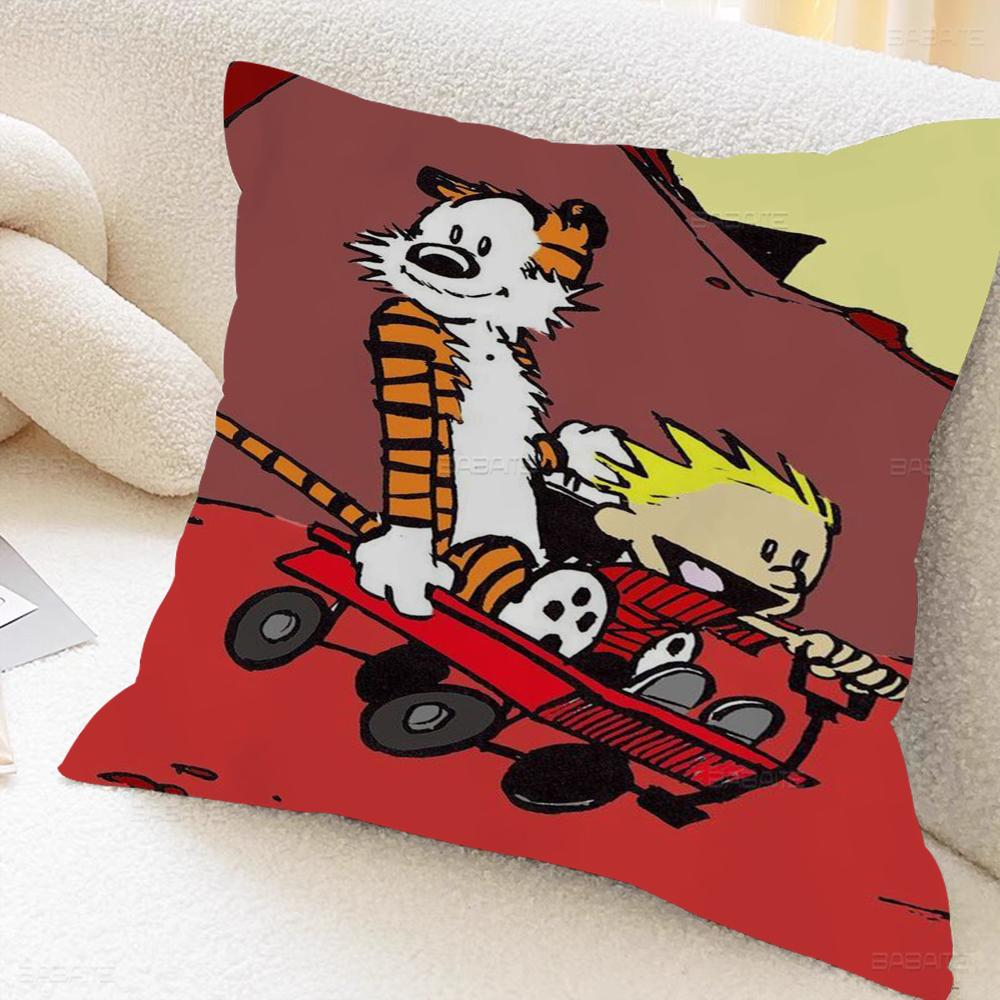Funny Calvin-and-Hobbes Cushion Cover Decorative Pillow Sofa Home Decor Case Pillow Cases