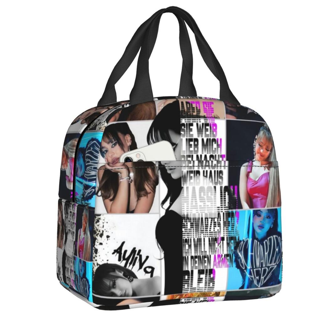 Custom German Singer Ayliva Insulated Lunch Bag for School Office Waterproof Thermal Cooler Bento Box Women Kids