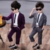 British Style Children Boy's Two-piece Small Suit Coat and Pants Performance Set