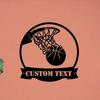 Metal Wall Sign Basketball Player Silhouette Personalized Sports Decor Durable Easy Hang
