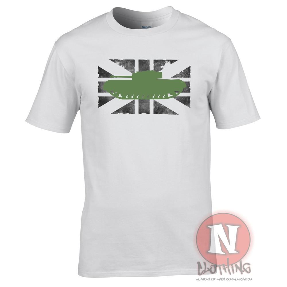 Churchill Tank TShirt Patriotic Nostalgia Wwii DDay Military British World Of S