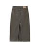 SUNBURNPROJECT String Color Denim Maxi Skirt, Brown