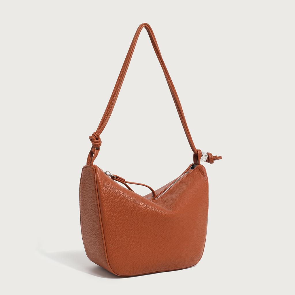 Simple Dumpling Bag New Daily Shoulder Bag Underarm Bag Fashion One Shoulder Crossbody Bag Large Capacity Soft Leather Women's Bag
