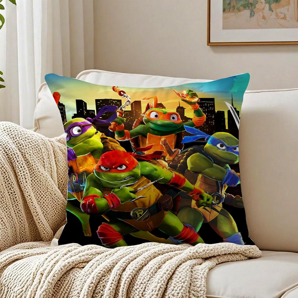 

Cool TTeenage Mutant Ninja Turtles Cushion Cover Pillowcase Antidustmite living Room Sofa Decor Cushion Room 30X30cm