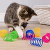12pcs/set Colorful Cat Spring Toy Scratch Resistant Plastic Kitten Spiral Springs Bite Resistant Coil Spring Toy