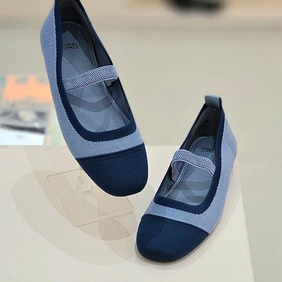 Sofia Knit Mary Jane Flat Shoes 1CM (3 Colors) 4.5 слоновая кость