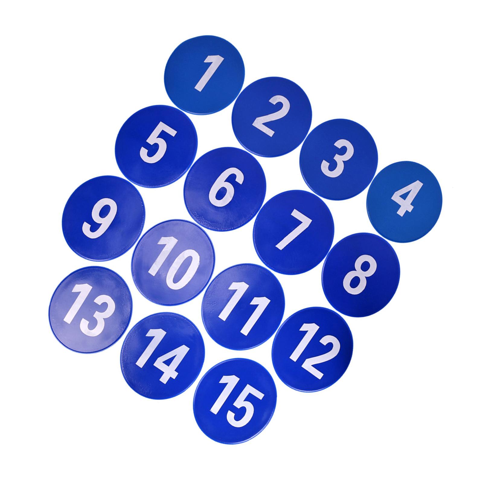 15 шт. Плоские тренировочные конусы для упражнений, для спортзала, для футбола, для баскетбола, маркеры мест, напольные точки, противоскользящие маркеры ловкости синий