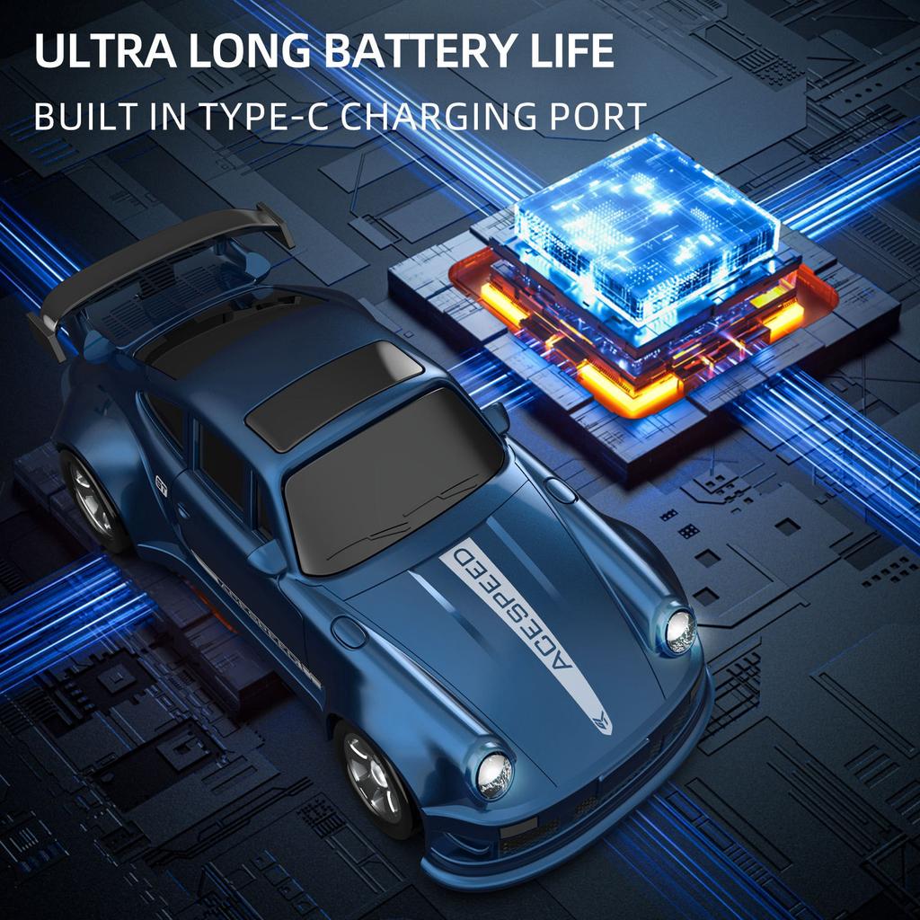 1/64 4wd Rc Drift Car Infinitely Variable Adjustable Speed Mini Pocket Desktop Racing Toy Car For Children Hobbyists