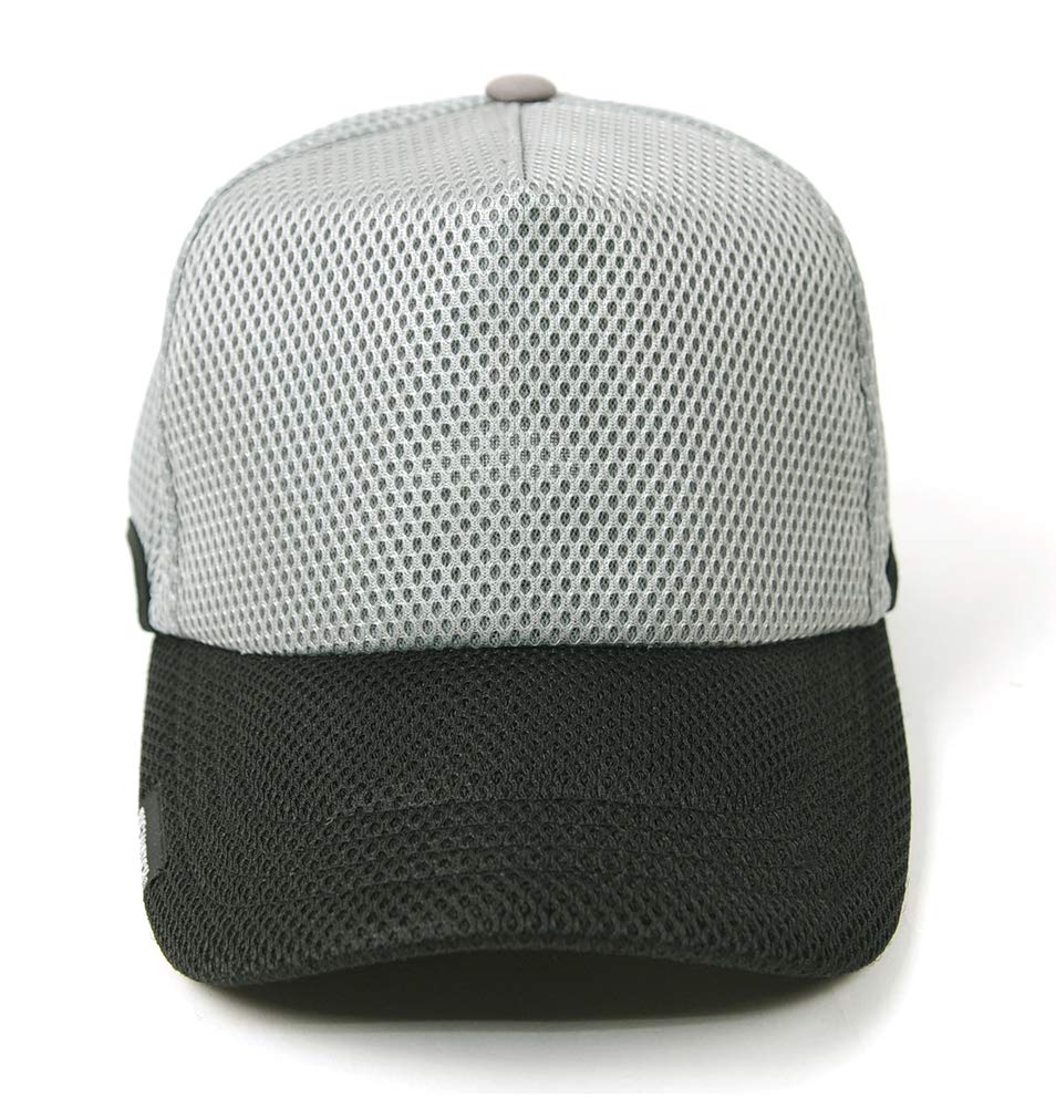 Round Processing Large Size Hat Plain Round Mesh Cap Light Size Adjustment [Big Watch] Men's CPMG-16R Gray/Black
