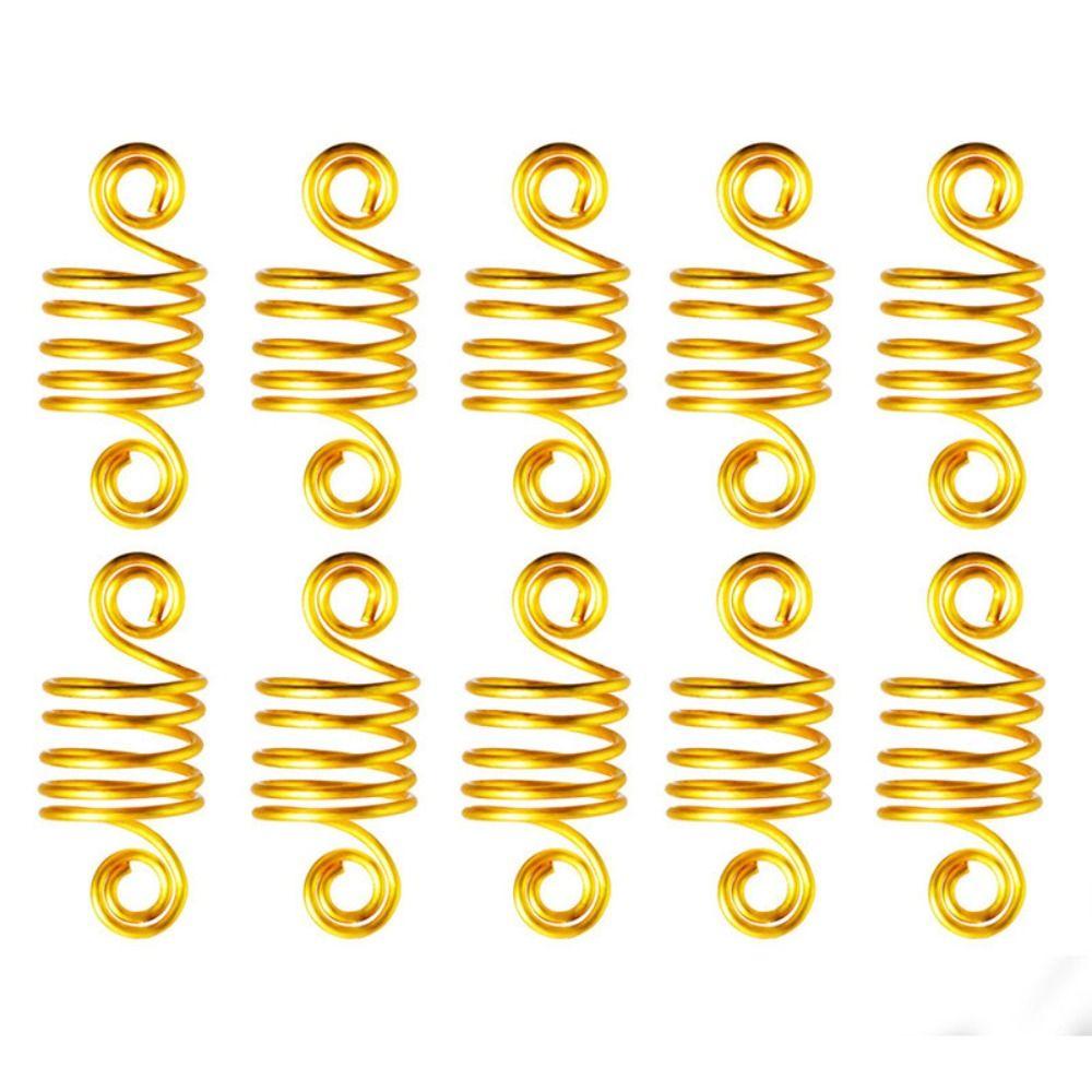 10Pcs Hair Braids Spring Hair Rings DIY Cuffs Tubes Hair Accessories Dreadlocks Beads  African