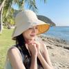 Women Big Bowknot Bucket Hat Solid Color Wide Brim Sun Protection Fisherman Panama Cap Sweet Girl Female Travel Beach Visors Hat