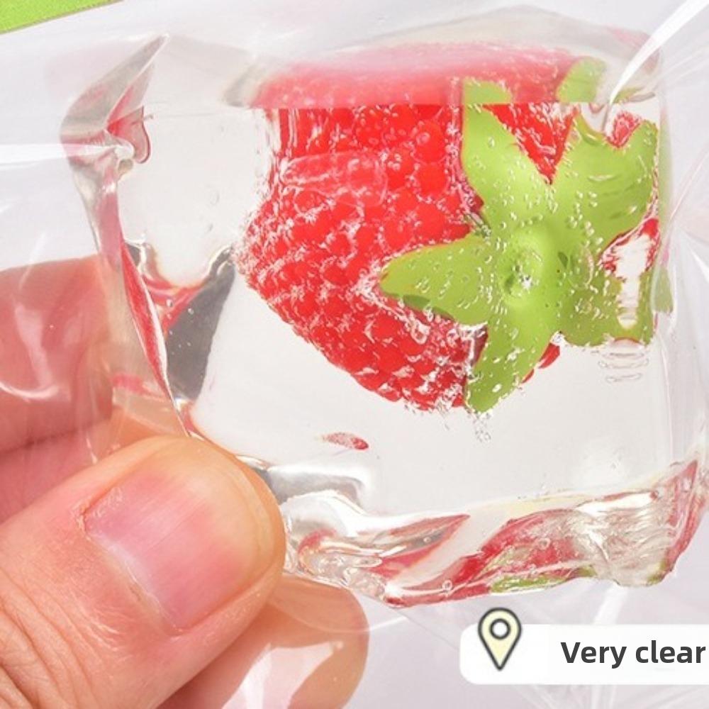 1pc Random Slow Rebound Ice Cube Squeeze Toy with Fruits Mochi Squish Foam Toy Student