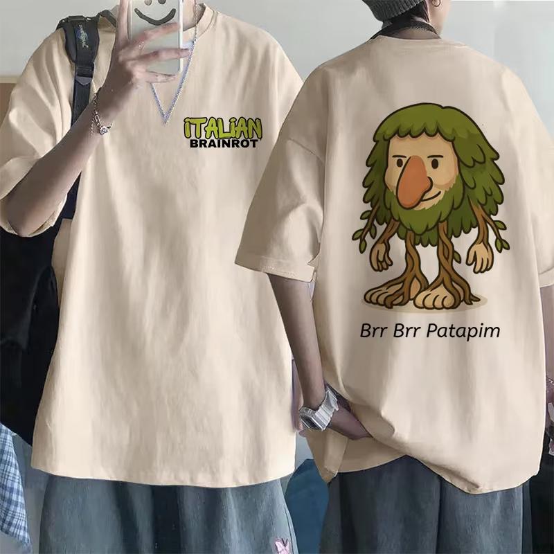 Tralalero Tralala Tung Tung Tung Sahur Bombardiro Crocodilo Tshirt Funny Italian Brainrot Meme Print Summer Men Women Cotton Top