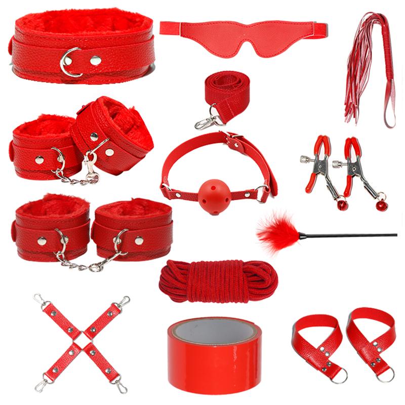BDSM Sex Restraining Toys Set for Couples 10 Pcs Set  Bondageromance Kit Sex Straps Handcuffs and Restraints