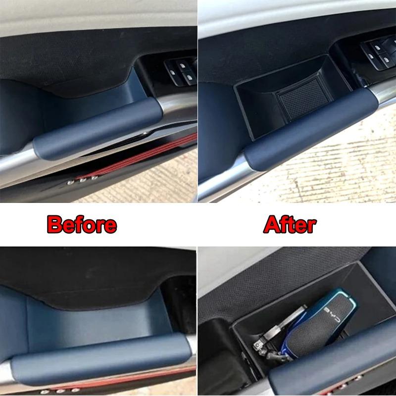 Car Front Rear Door Side Organizer Tray Storage Box For BYD Atto 3 Yuan Plus 2022 2023 2024 Car Interior Accessories