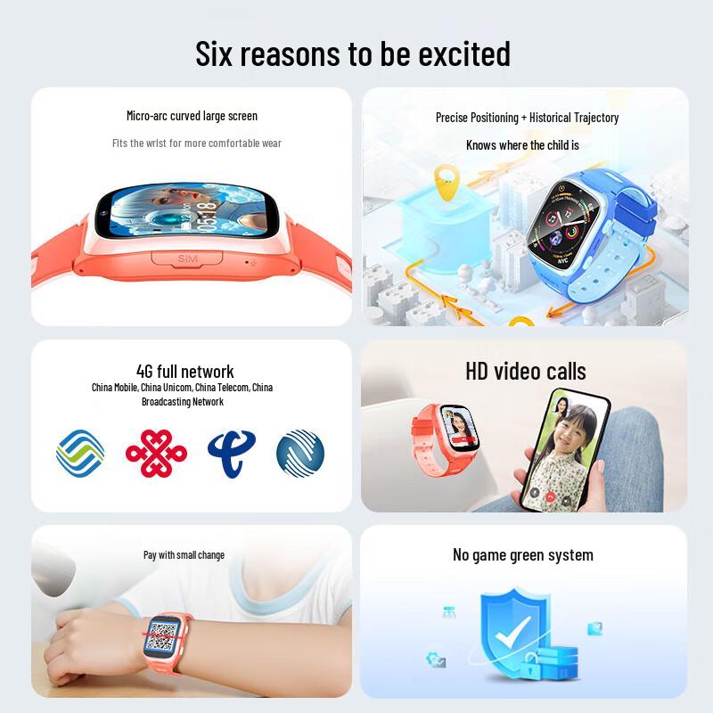 Haojixing 4G Smart Kids Phone Watch with GPS & Video Call (CN version)