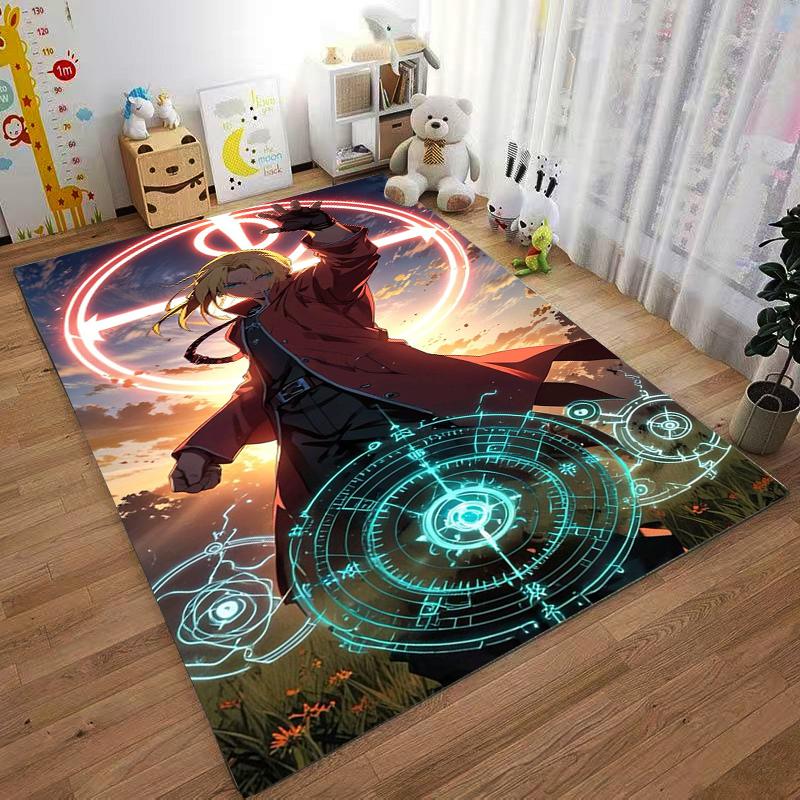 Anime Alchemist Designed floor mat, suitable as a non-slip mat for the living room or bedroom sofa