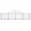 VidaXL Panier de Gabions Arqué Cage à Gabion Mur de Gabion Panier à Pierre Gabion pour Pierre Jardin Patio Extérieur 153492