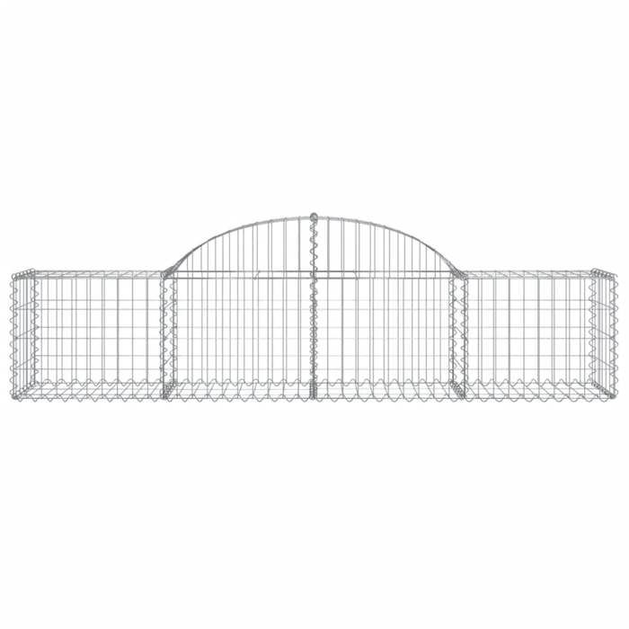 VidaXL Panier de Gabions Arqué Cage à Gabion Mur de Gabion Panier à Pierre Gabion pour Pierre Jardin Patio Extérieur 153492