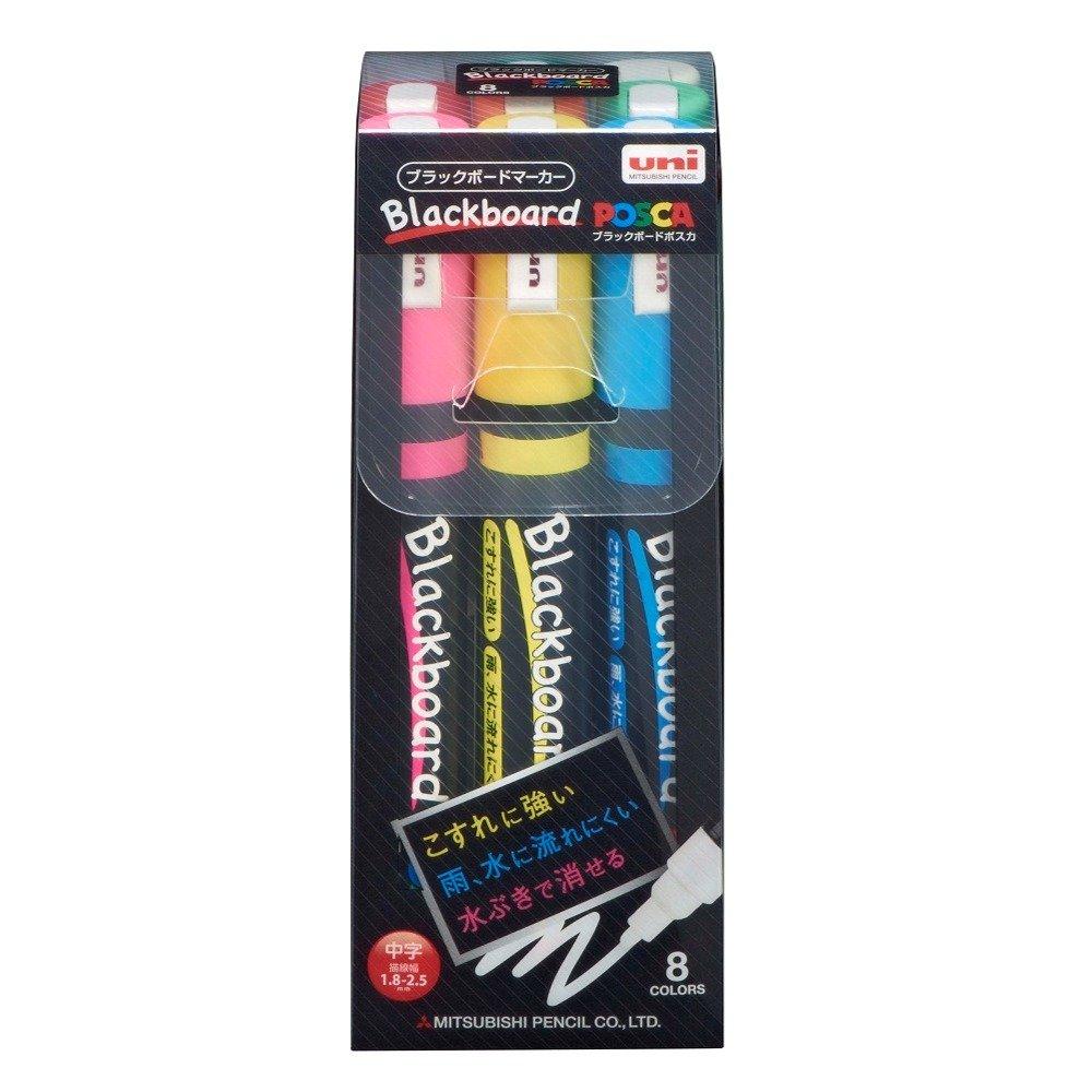 Mitsubishi Pencil Tafel-Posca Medium 8 PCE2005M8C Stift auf Wasserbasis, Spitze, Farben,