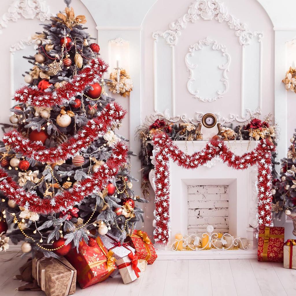Christmas Decoration Top Snowflake Hexagram Shape Home Decoration Thickened Encrypted Ribbon Top Strips Party Supplies