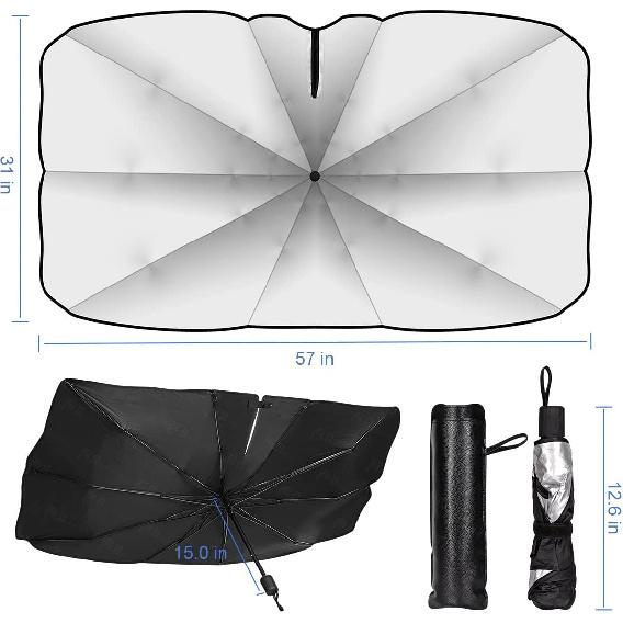 Sedan SUV Car Sun Shade For Windshield UV Rays And Heat Sun Visor Protector, Foldable Windshield Sun Shade Umbrella,Keep Car Cool,Easy To