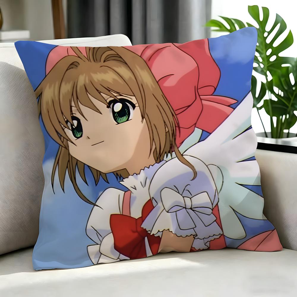 Anime Cardcaptor Sakura Cushion Cover Cushion Cover Set 4Pcs 50X50 45X45 40X40 Pillowcase Decorative Sofa Home Decor
